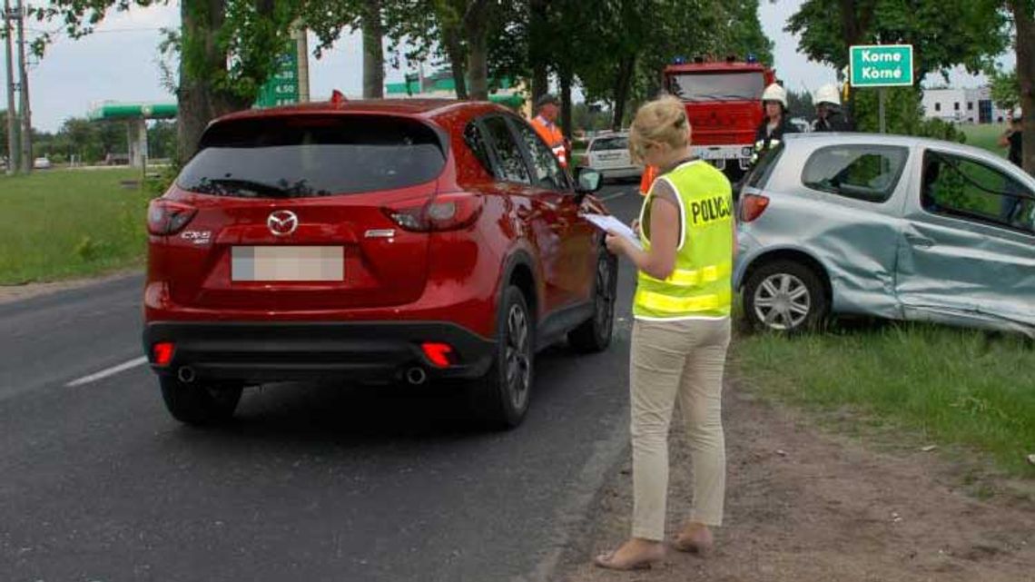 Wypadek na trasie Korne - Lipusz