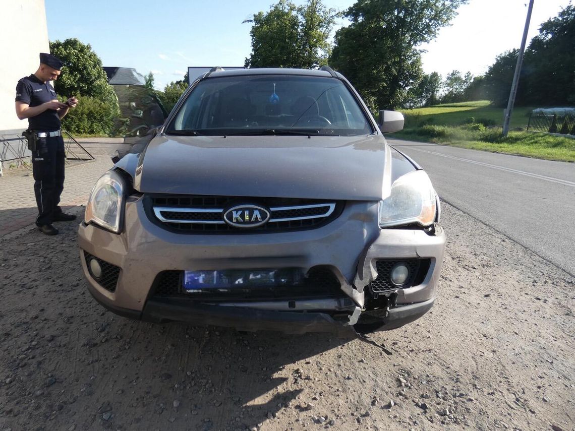 Zderzenie dwóch aut w Grabowskiej Hucie – jedna ranna, kierowca stracił prawo jazdy